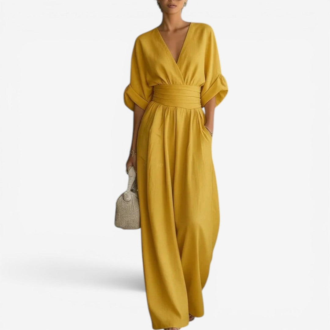 Aurélie | Robe Fluide à Taille Drapée