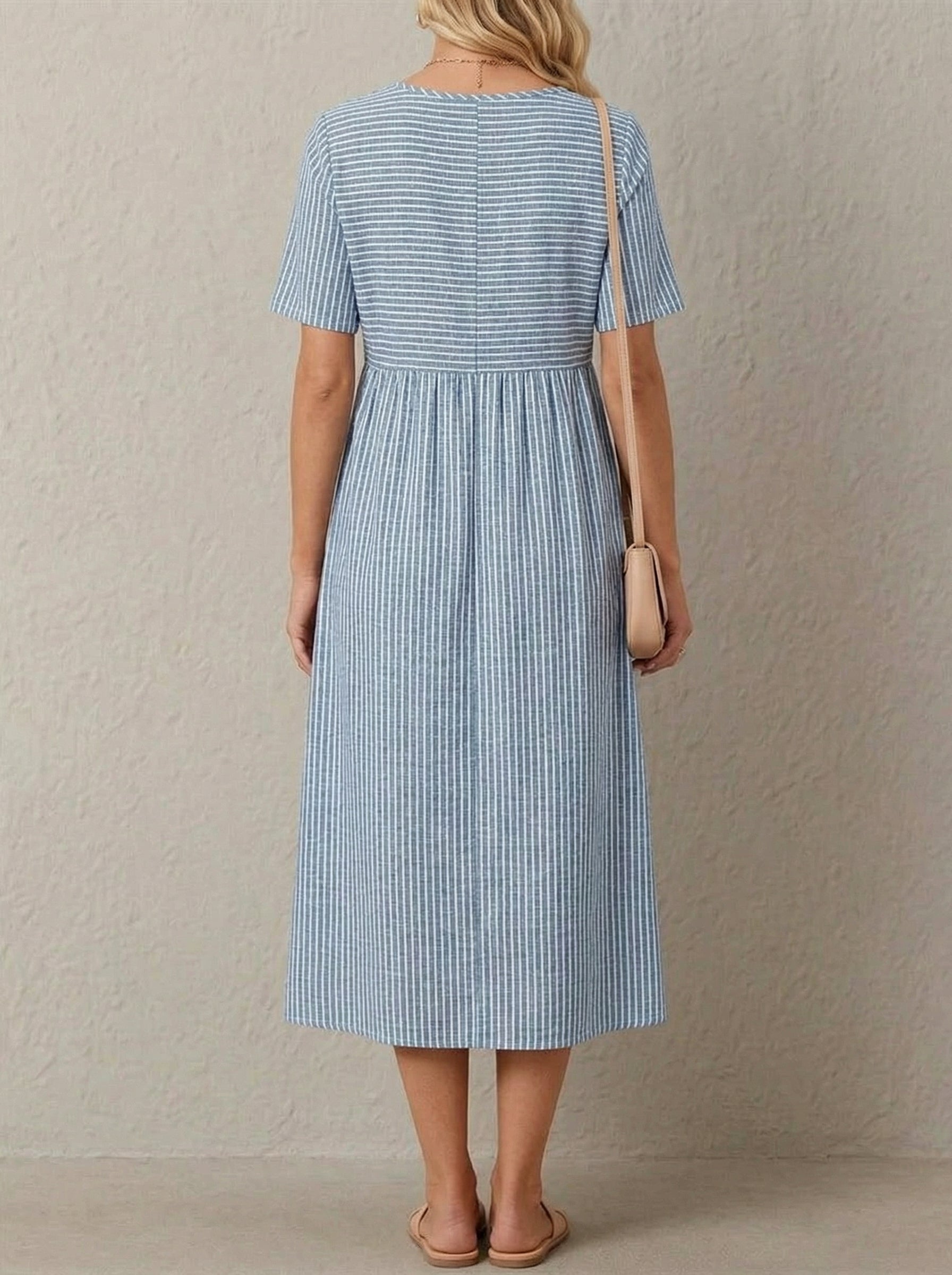 Robe Midi Rayée Riviera