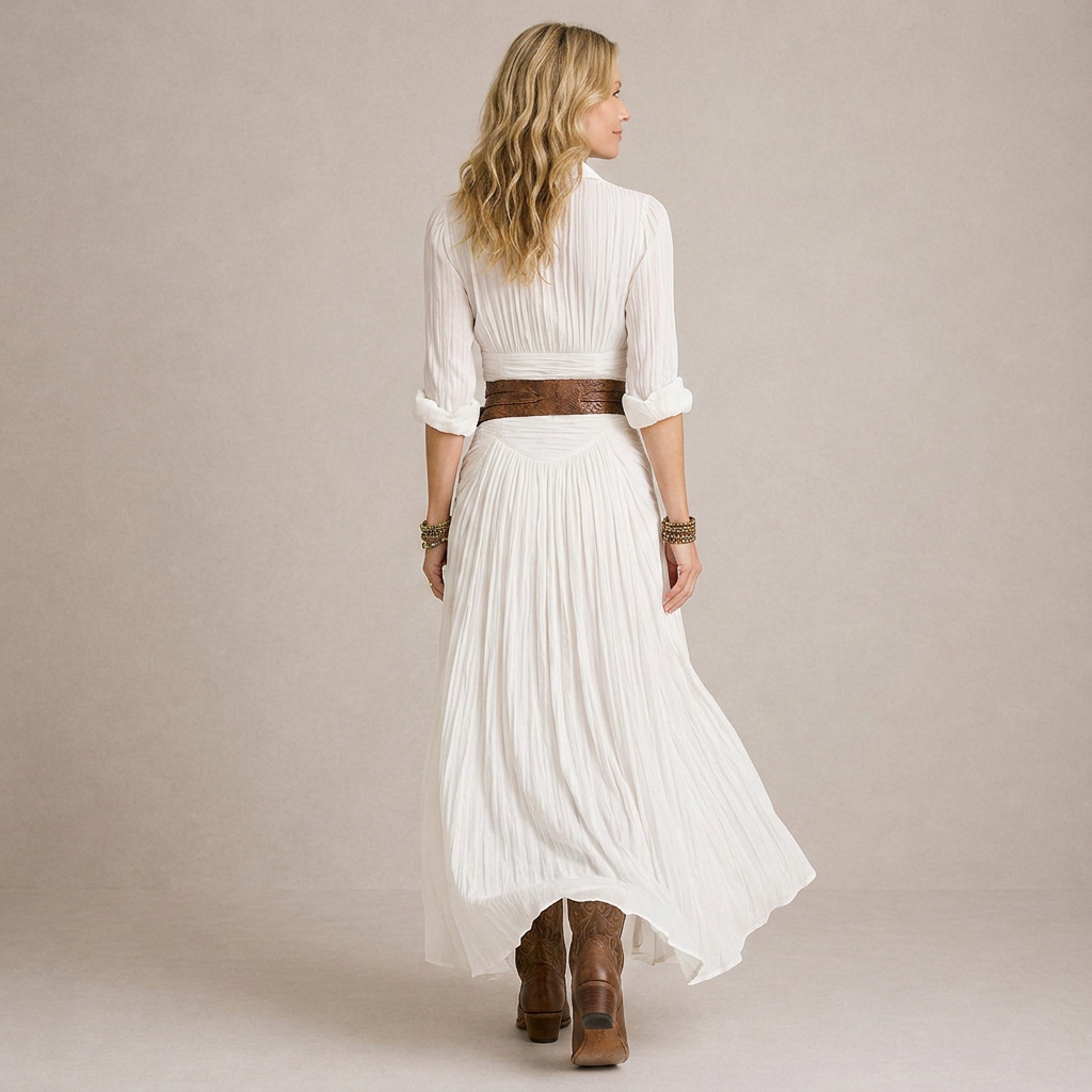 OLIVIA | Robe longue avec col