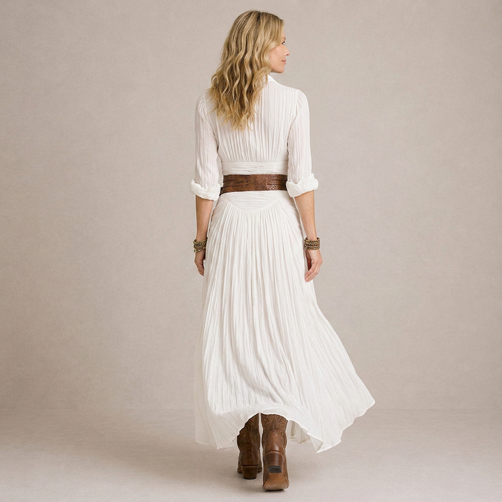 OLIVIA | Robe longue avec col