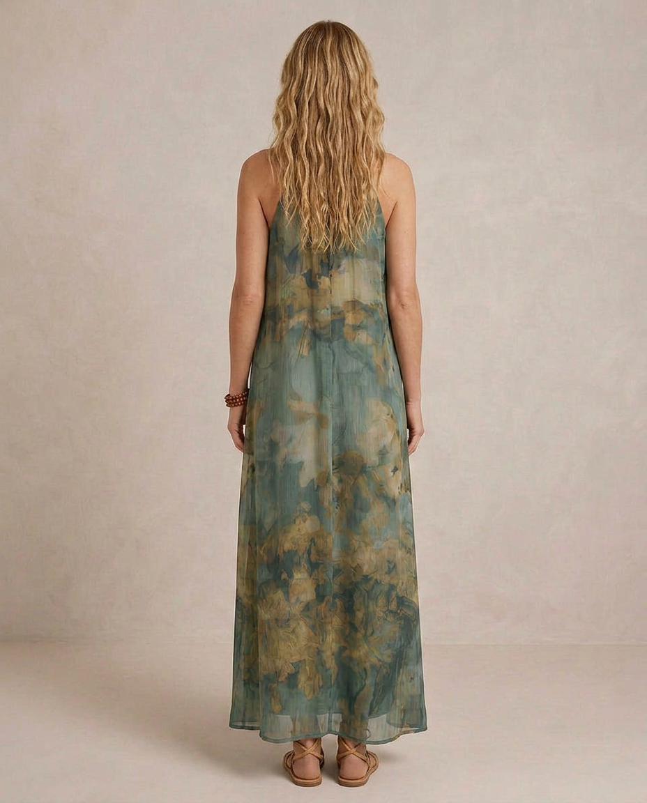 FLORA | Robe Maxi Chiffon Florale Boho