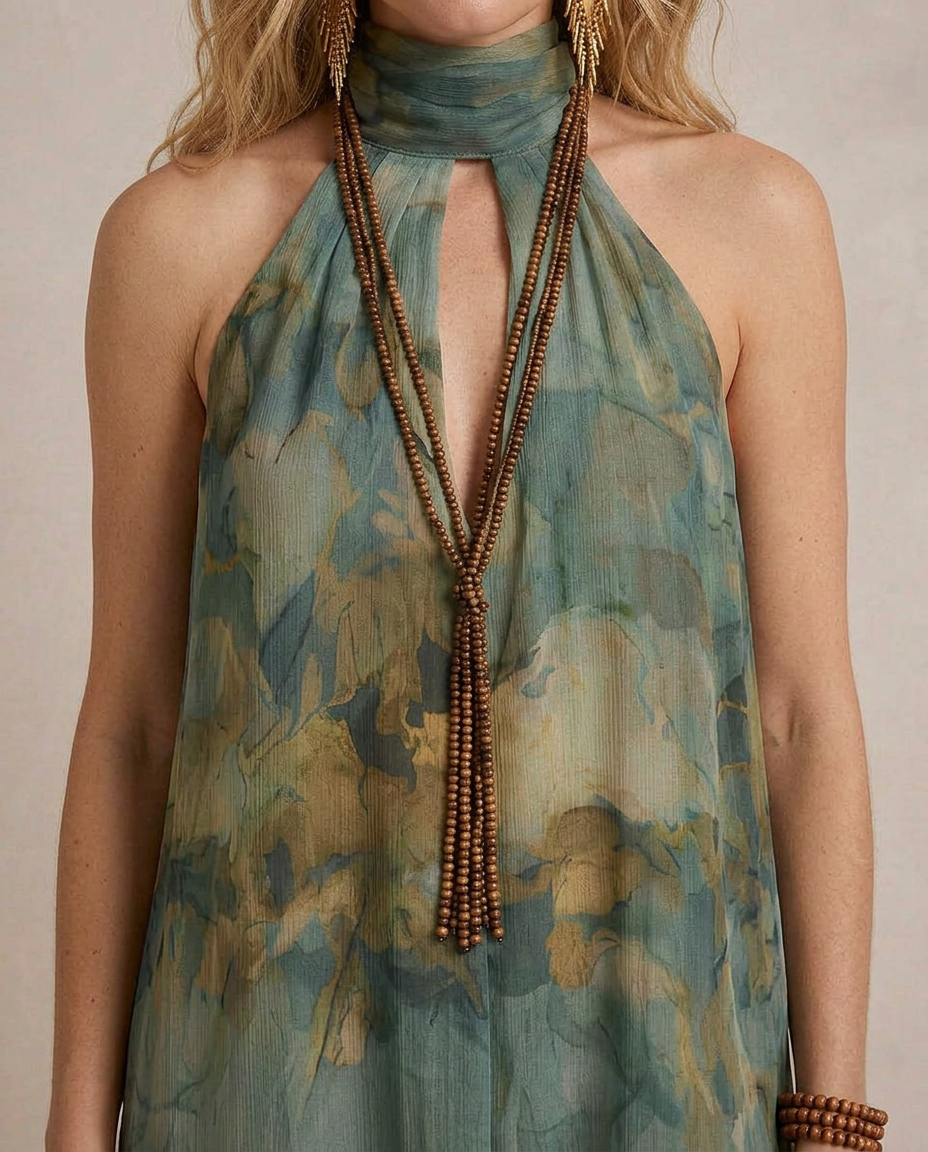 FLORA | Robe Maxi Chiffon Florale Boho
