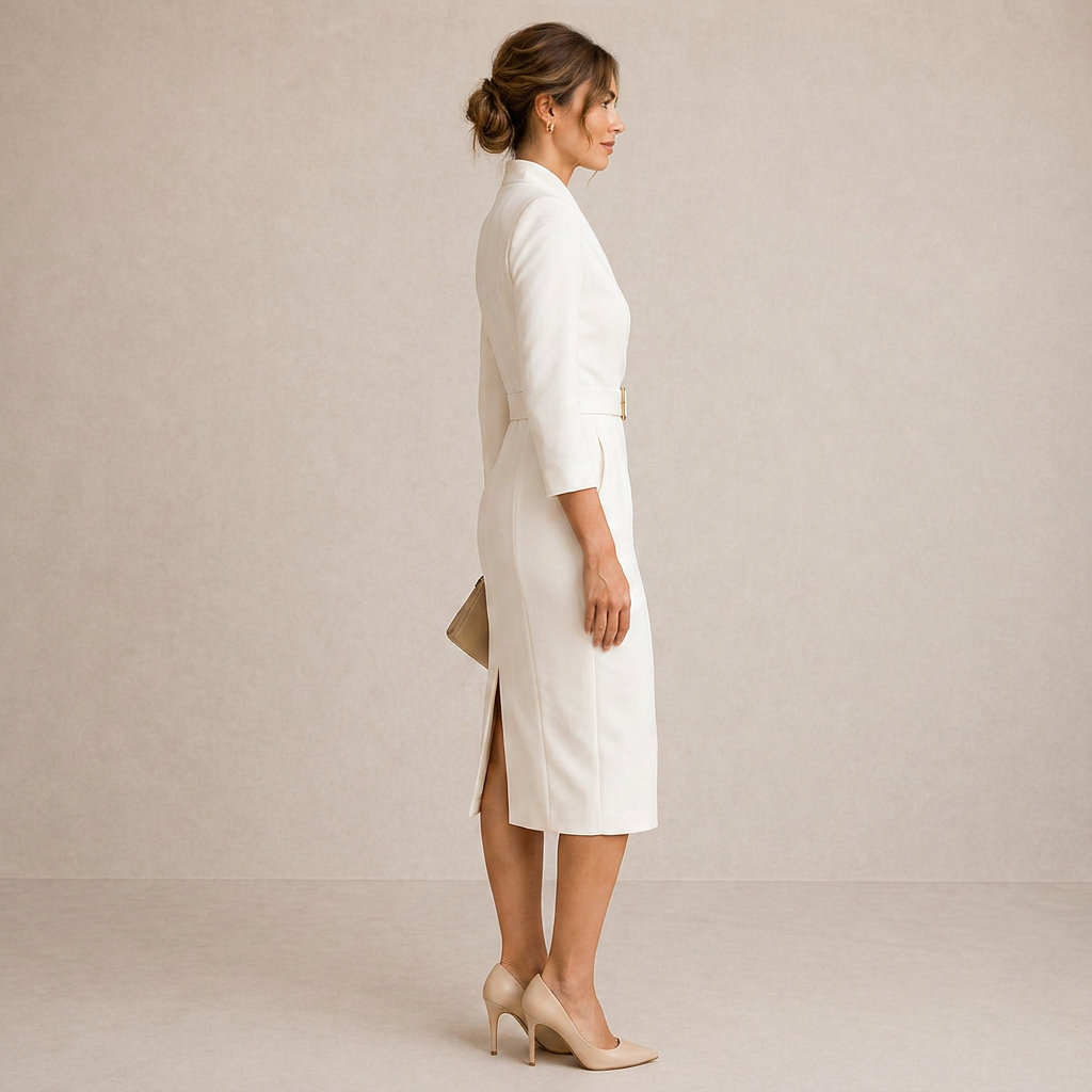 TIVARA | Robe noire avec ceinture