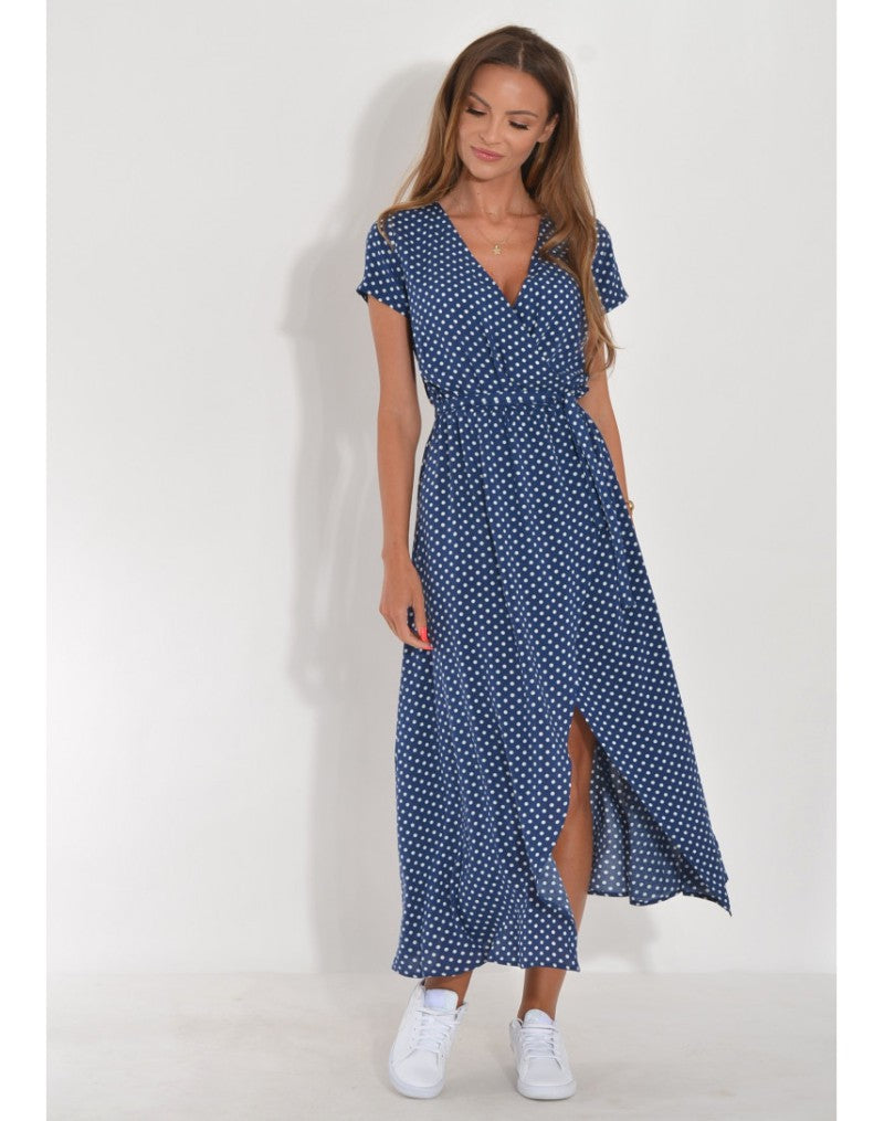 Talia™ | Robe Florale Élégante à Col V