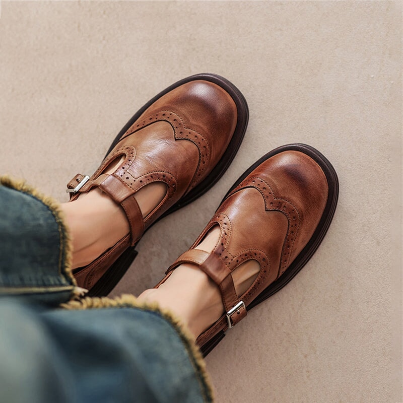 Mary Janes Élégantes en Cuir