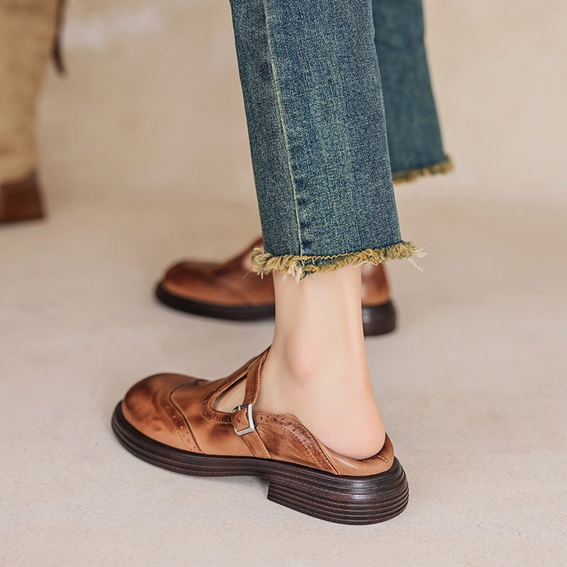 Mary Janes Élégantes en Cuir