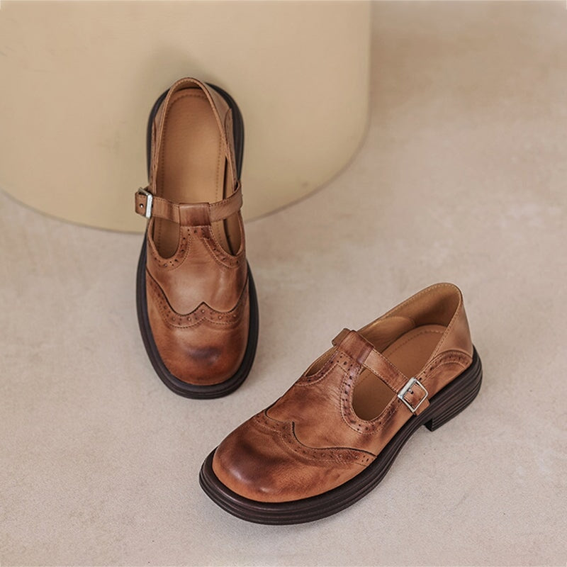 Mary Janes Élégantes en Cuir