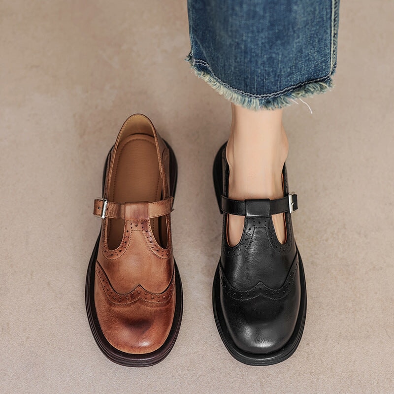 Mary Janes Élégantes en Cuir
