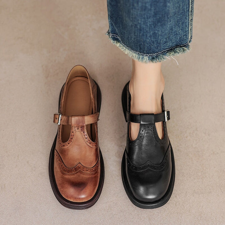 Mary Janes Élégantes en Cuir