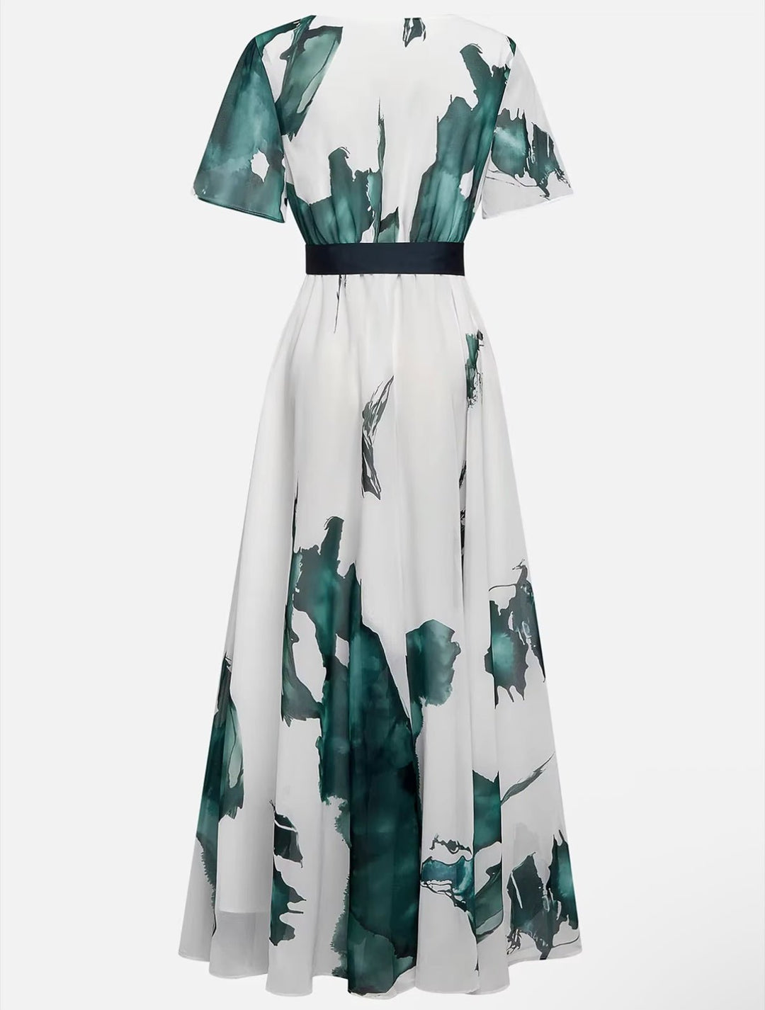 Nayla | Robe maxi avec imprimé aquarelle