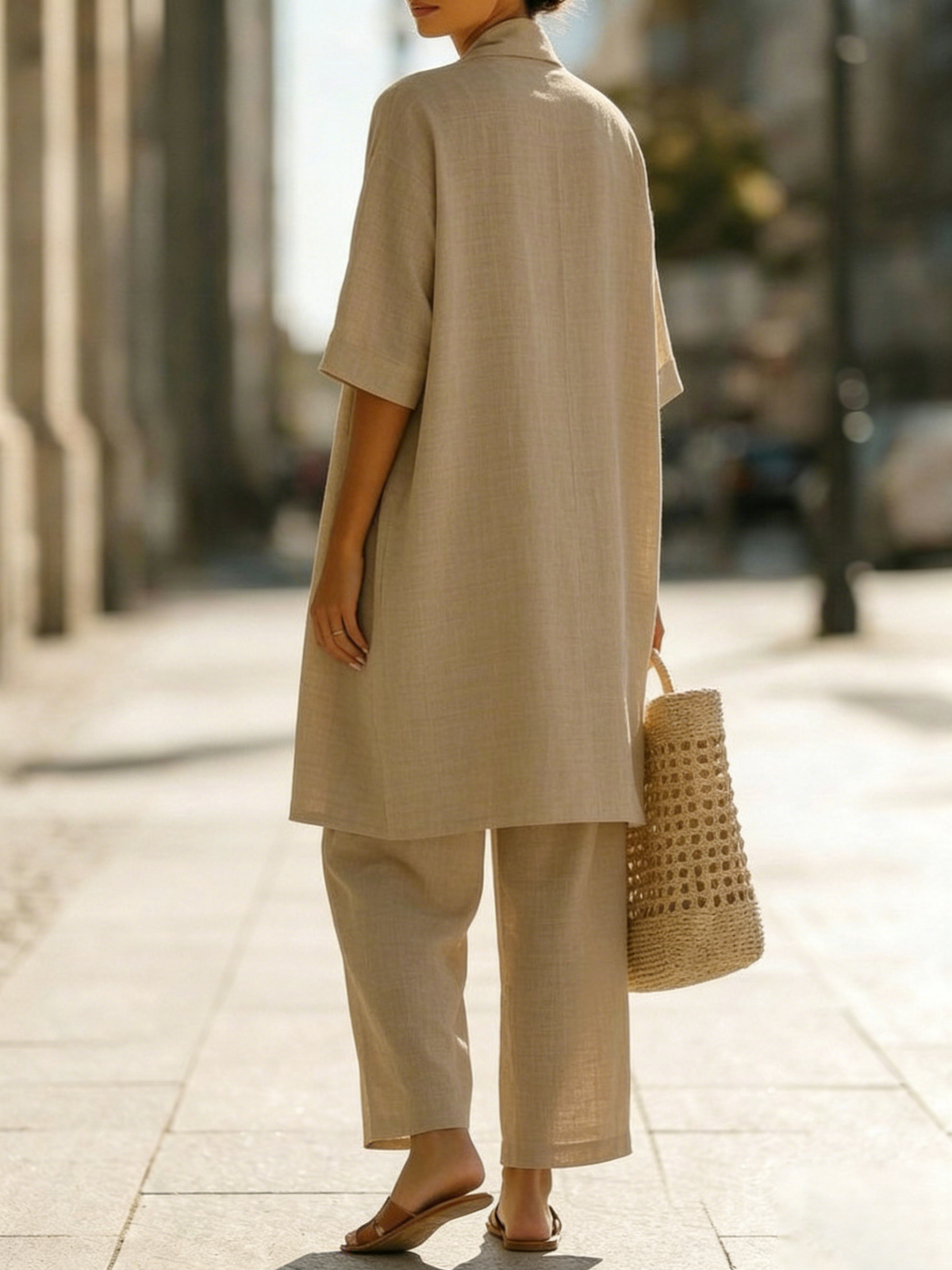 Isabella | Ensemble trois pièces en lin-coton sans effort