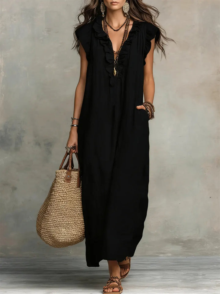Camélia | Robe Longue Bohème Lin & Coton