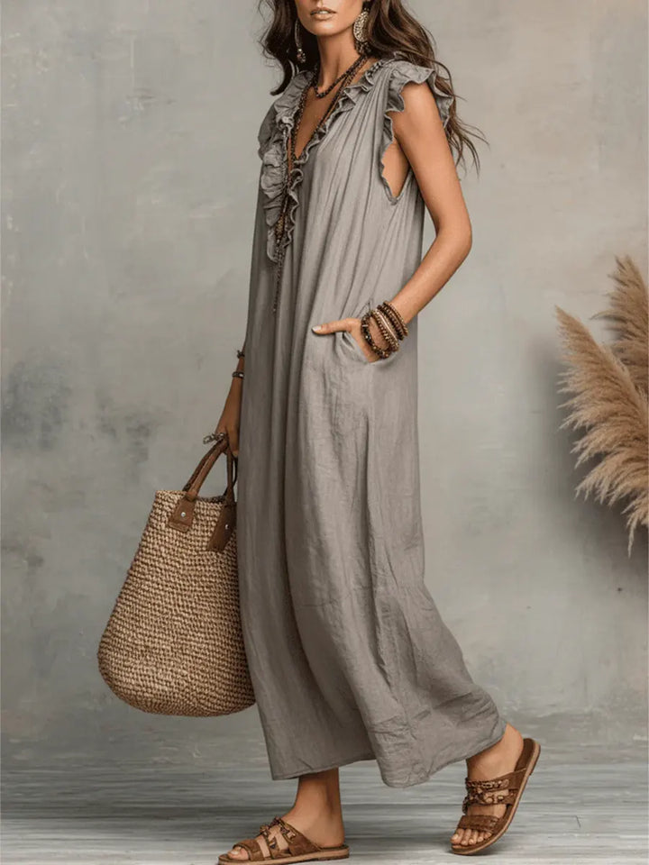 Camélia | Robe Longue Bohème Lin & Coton