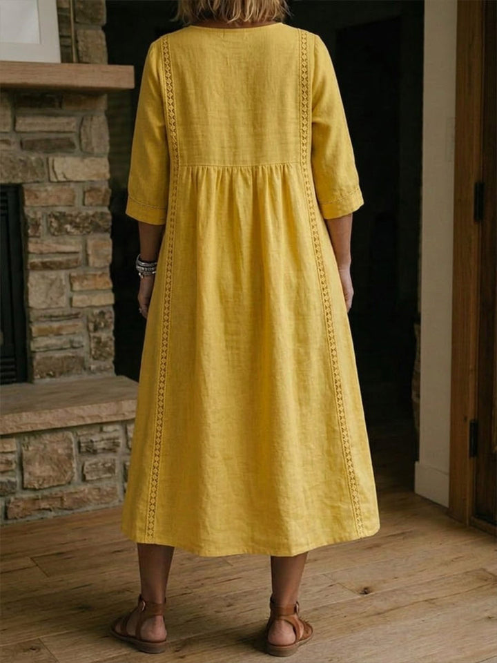 Nicole | Robe Midi Fluide à Décolleté en V