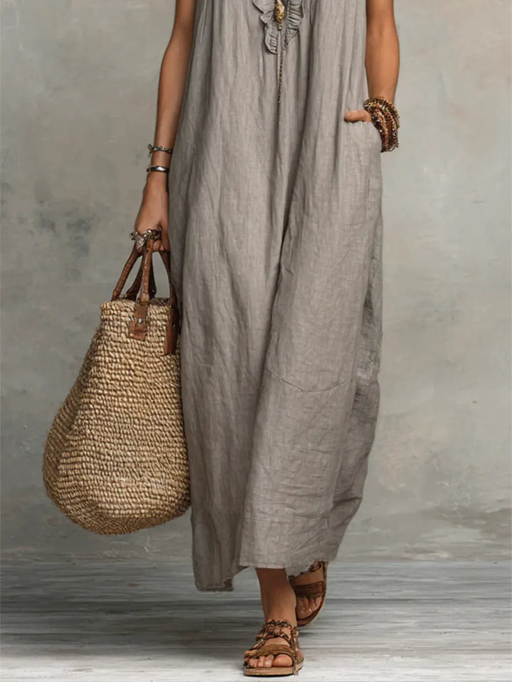 Camélia | Robe Longue Bohème Lin & Coton