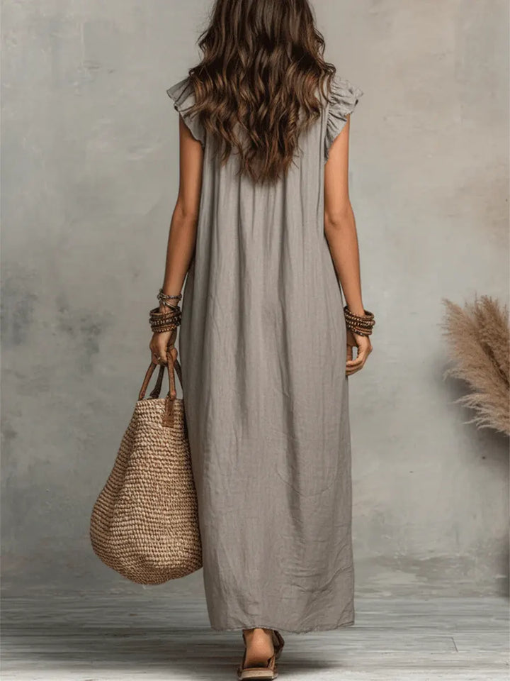 Camélia | Robe Longue Bohème Lin & Coton