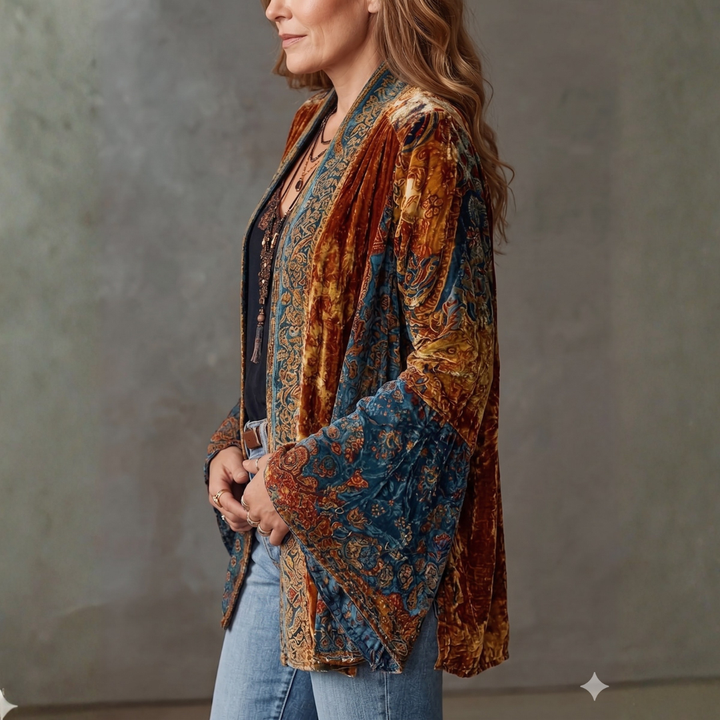 Sylvie | Veste Bohème à Motifs Artistiques