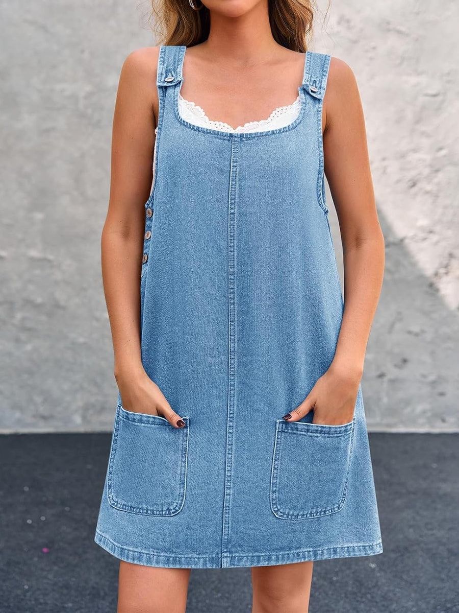 Lisa | Robe Salopette en Jean Décontractée