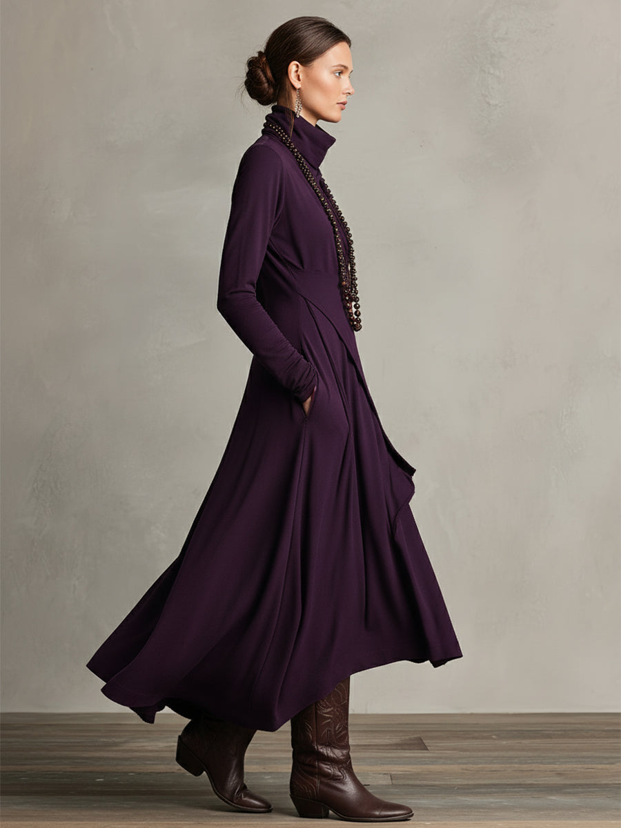 Natalia | Robe Maxi Tricot Asymétrique