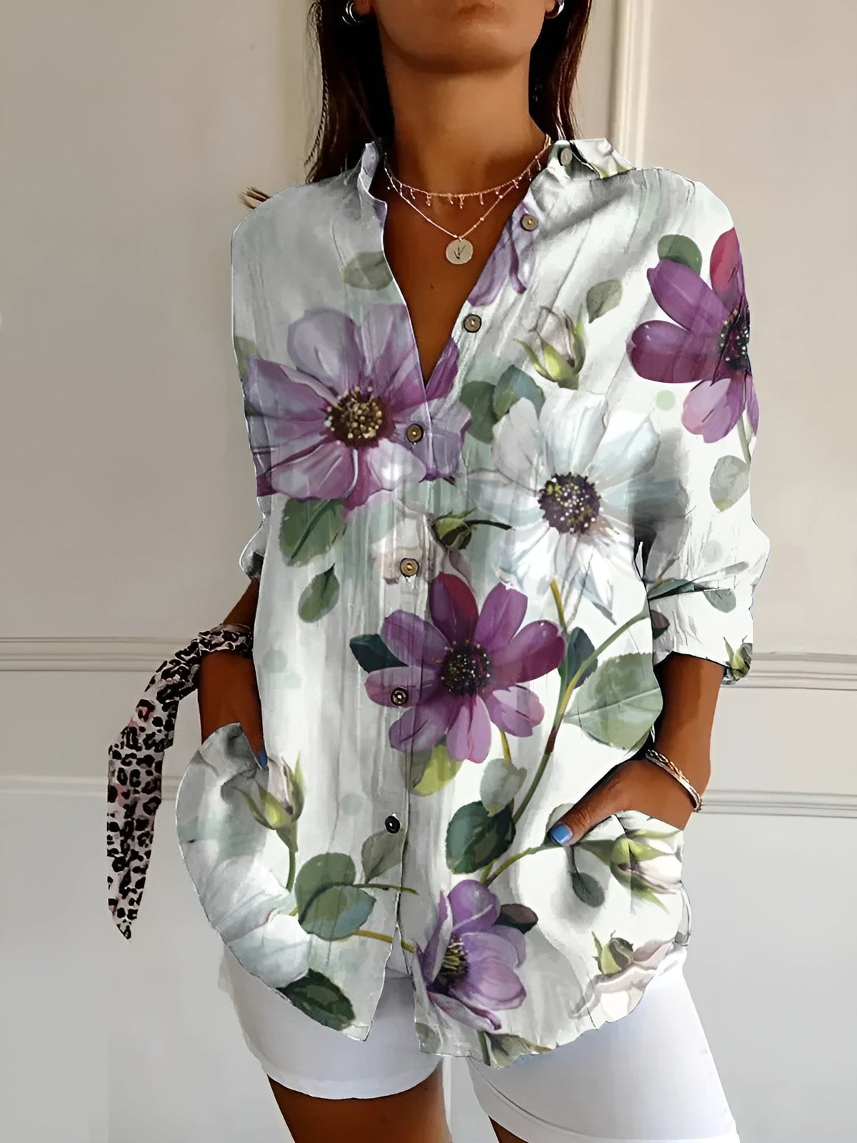 Claudine | Chemisier floral fluide