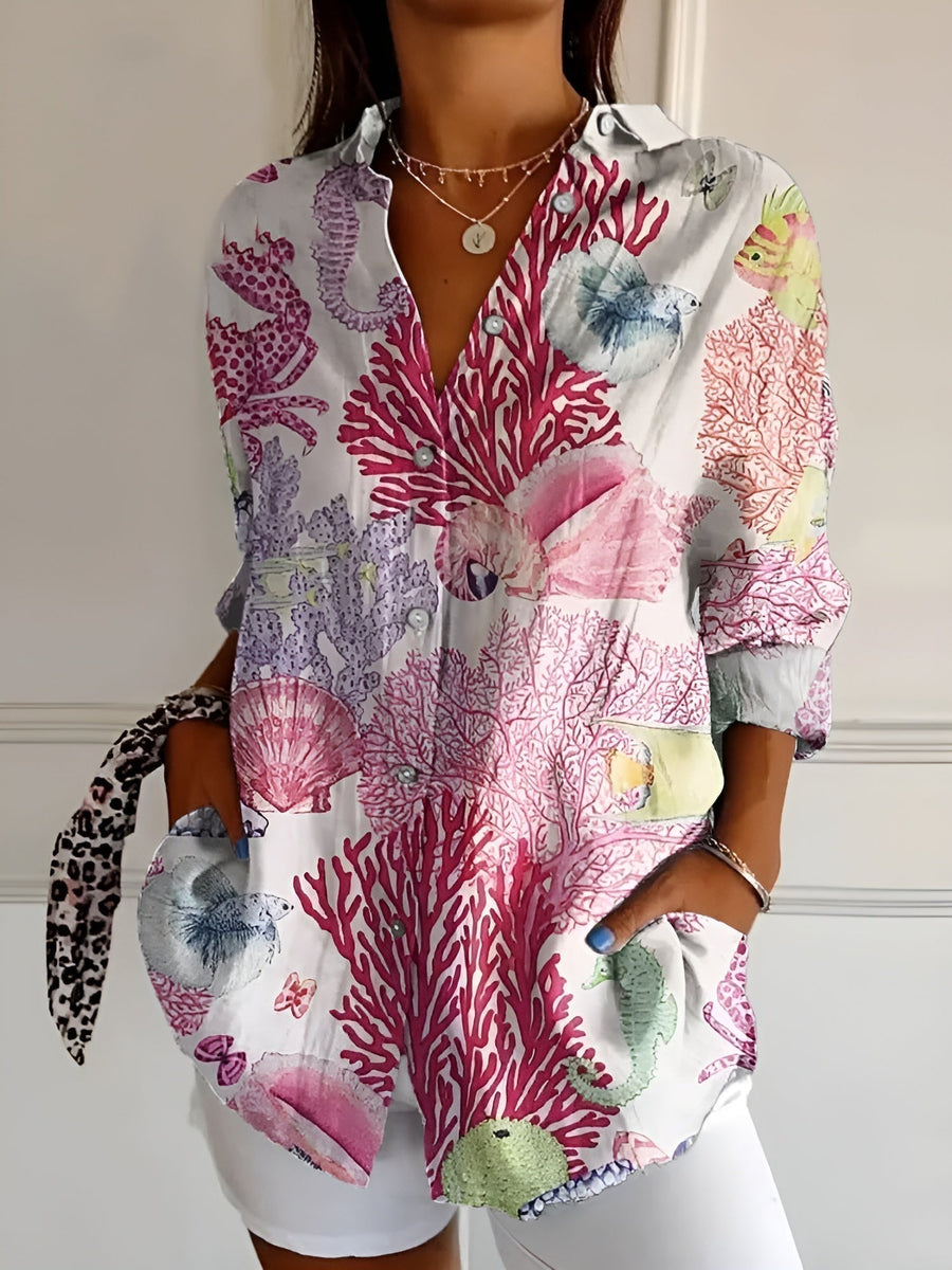 Claudine | Chemisier floral fluide